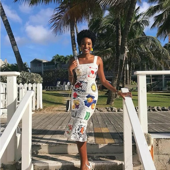 Fashion nova minute Carlo dress Floral Patchwork White Dress - Picture 7 of 10